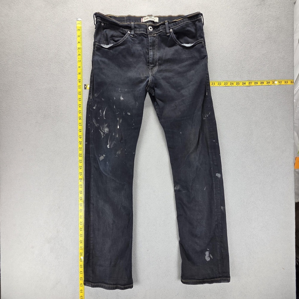 Vintage Levis 506‎ Jeans Mens 33x32 Black Standard Engineered Zip Fly